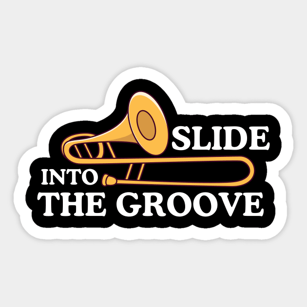 Slide Into The Groove Sticker by The Jumping Cart